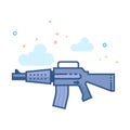 Flat Color Icon - Assault riffle