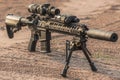 Midlenght rifle ar15 Royalty Free Stock Photo