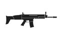 Assault rifle fn herstal scar-l. weapon and gun icon. isolated vector image for military design Royalty Free Stock Photo