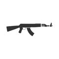 Assault rifle icon flat Royalty Free Stock Photo
