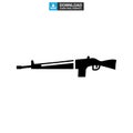 Assault rifle icon or logo isolated sign symbol vector illustration Royalty Free Stock Photo