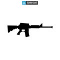 Assault rifle icon or logo isolated sign symbol vector illustration Royalty Free Stock Photo