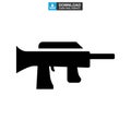 Assault rifle icon or logo isolated sign symbol vector illustration Royalty Free Stock Photo