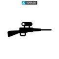 Assault rifle icon or logo isolated sign symbol vector illustration Royalty Free Stock Photo