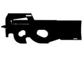 Assault rifle vector isolated