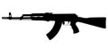 Assault rifle vector isolated