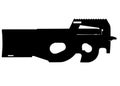 Assault rifle vector isolated