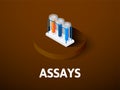 Assays isometric icon, isolated on color background Royalty Free Stock Photo