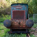 Asse, Flemish Brabant Region, Belgium, Rusted backisde of an old locomotive train