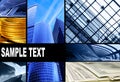 Assemblage of bussiness theme photos Royalty Free Stock Photo