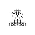 assemble robotics icon. Element of robotics engineering for mobile concept and web apps icon. Thin line icon for website design Royalty Free Stock Photo