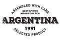 Assembled in Argentina rubber stamp Royalty Free Stock Photo