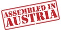 Assembled in Austria stamp