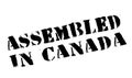 Assembled in Canada rubber stamp Royalty Free Stock Photo