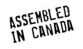 Assembled in Canada rubber stamp