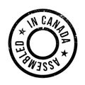 Assembled in Canada rubber stamp Royalty Free Stock Photo