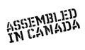 Assembled in Canada rubber stamp Royalty Free Stock Photo