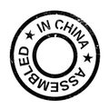 Assembled in China rubber stamp