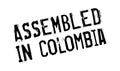 Assembled in Colombia rubber stamp