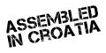 Assembled in Croatia rubber stamp