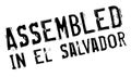 Assembled in El Salvador rubber stamp Royalty Free Stock Photo