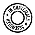 Assembled in Guatemala rubber stamp Royalty Free Stock Photo