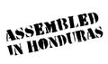 Assembled in Honduras rubber stamp Royalty Free Stock Photo