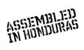 Assembled in Honduras rubber stamp Royalty Free Stock Photo