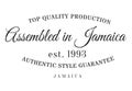 Assembled in Jamaica rubber stamp Royalty Free Stock Photo