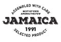 Assembled in Jamaica rubber stamp