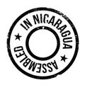 Assembled in Nicaragua rubber stamp Royalty Free Stock Photo