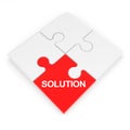 Assembled solution puzzle. Royalty Free Stock Photo