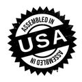 Assembled in USA rubber stamp