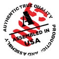 Assembled in USA rubber stamp