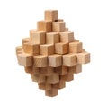 Assembled wooden logic puzzle