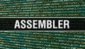 Assembler concept with Random Parts of Program Code. Assembler with Programming code abstract technology background of software Royalty Free Stock Photo