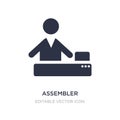 assembler icon on white background. Simple element illustration from People concept