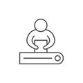 Assembling conveyor line outline icon