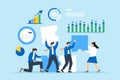 Assembling market strategies, comprehensive data analysis, collaborative problem-solving, insightful decision-making concept