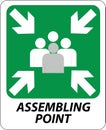 Assembling point sign