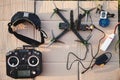 Assembling a Racing Drone With Custom Parts and Controllers Royalty Free Stock Photo