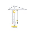 Assembly crane illustration side view Royalty Free Stock Photo