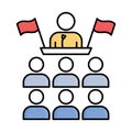 Assembly fill inside vector icon which can easily modify or edit Royalty Free Stock Photo
