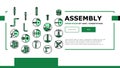 assembly furniture instruction landing header vector