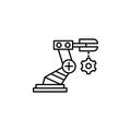 assembly, hand icon. Element of robotics engineering for mobile concept and web apps icon. Thin line icon for website design and