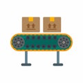 Assembly Line icon vector image. Royalty Free Stock Photo