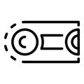 Assembly line roll icon, outline style