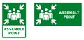 Assembly / meeting point icon. Vertical and horizontal version