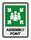 Assembly Point Symbol Sign, Vector Illustration, Isolated On White Background Label .EPS10