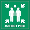 Assembly point vector sign